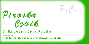 piroska czvik business card